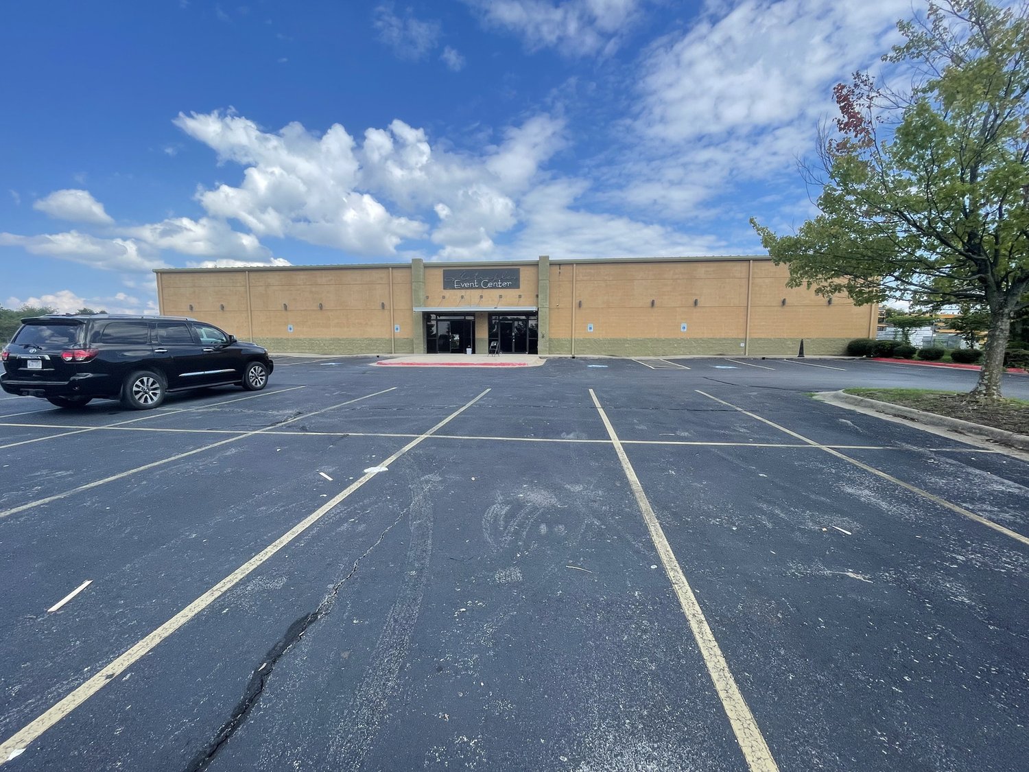 Finished hospital exterior and parking lot