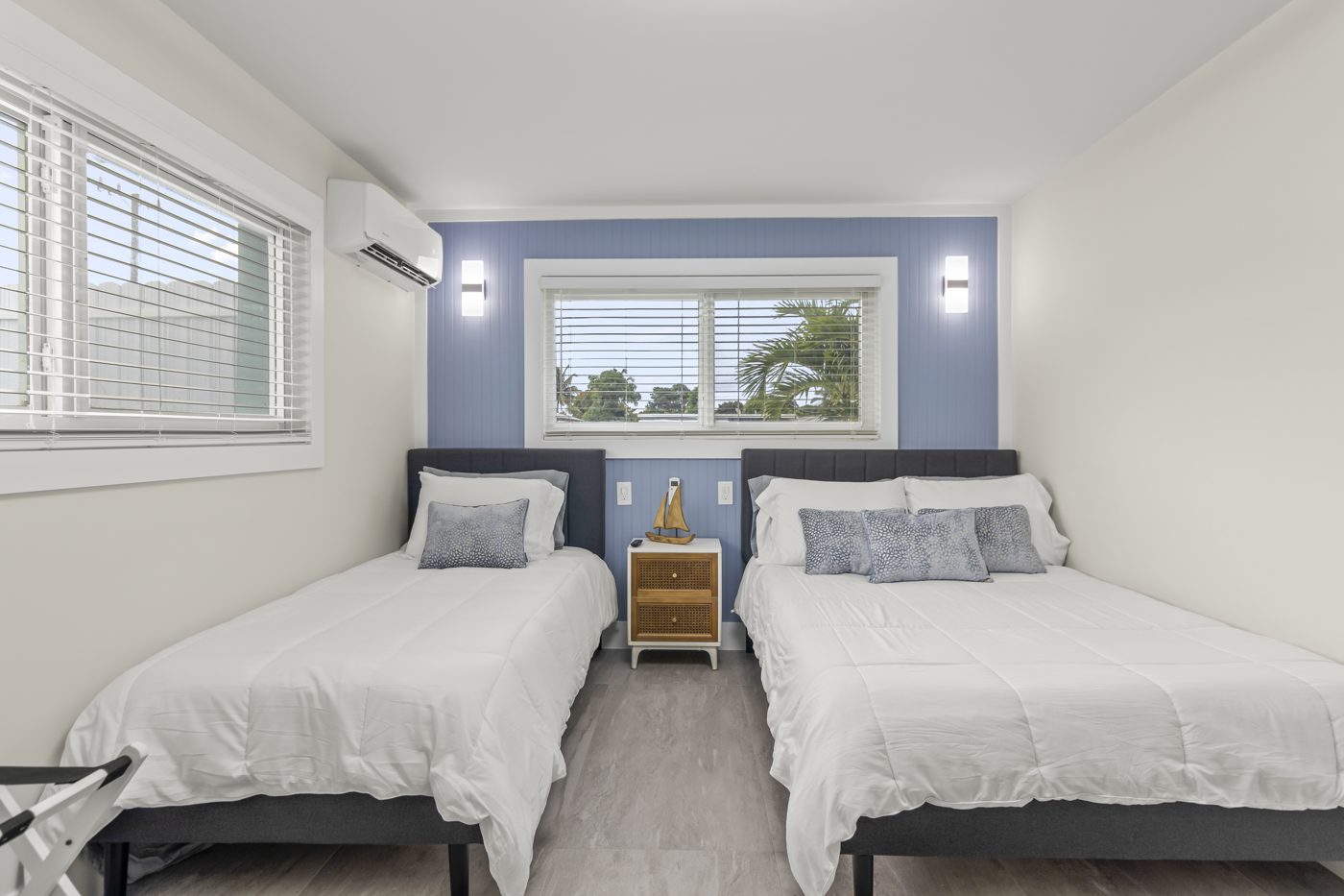 Finished open great room of a Delray Beach residence