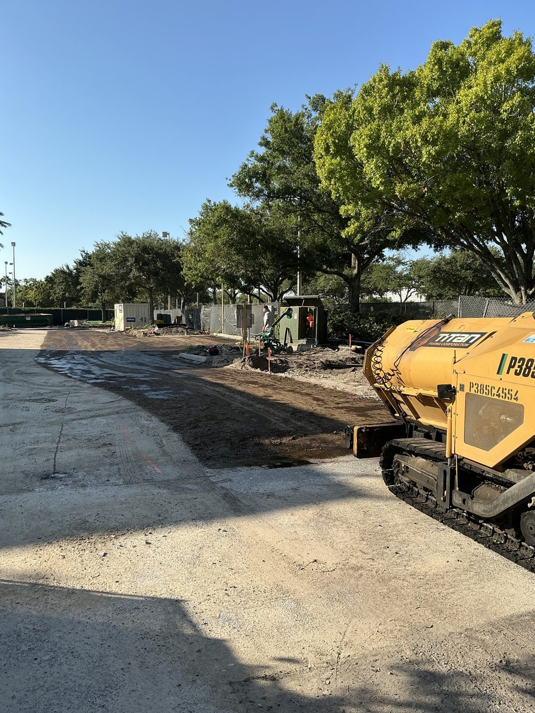 Asphalt paving under way