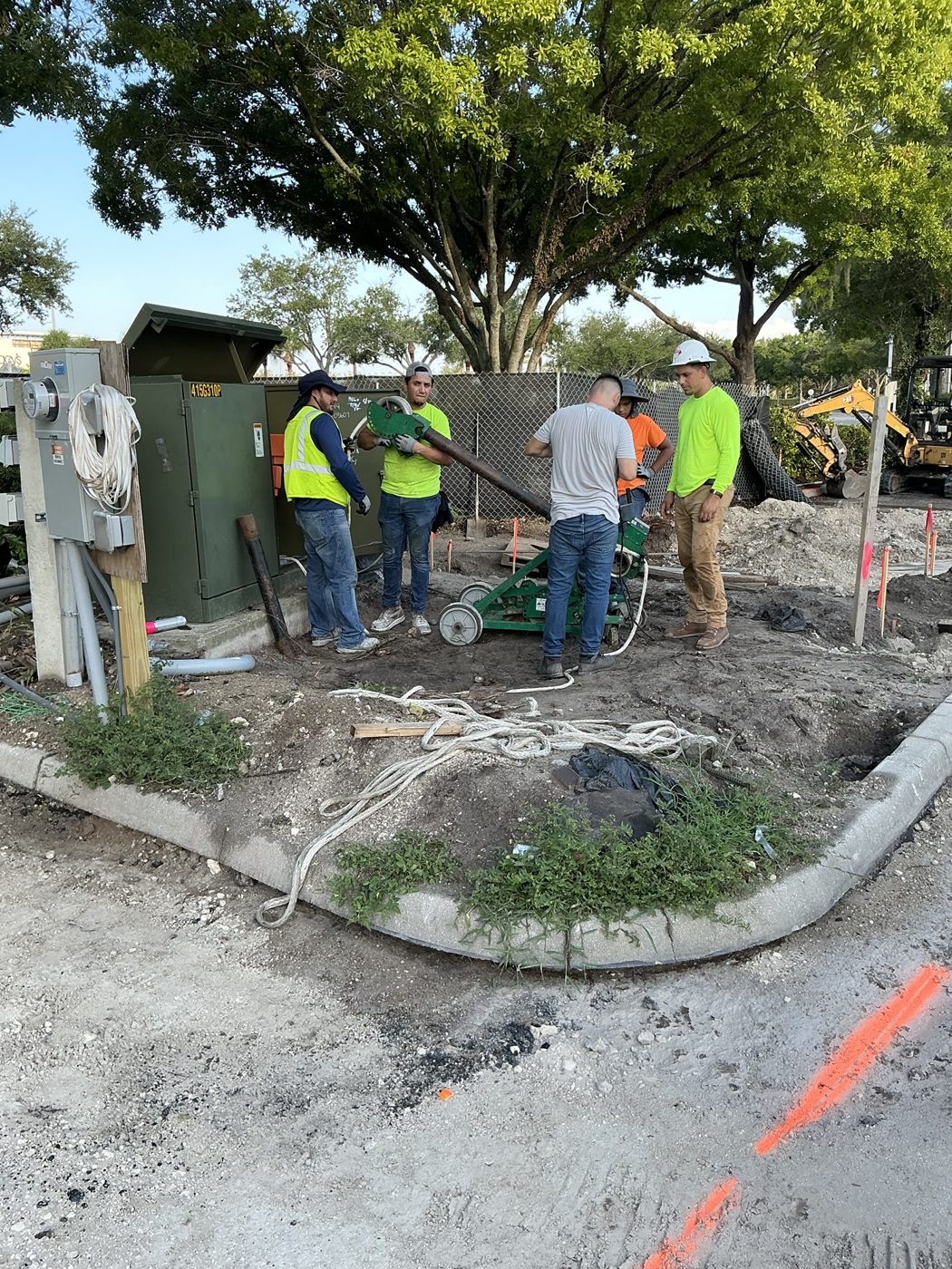 Landscaping and irrigation at the finished site