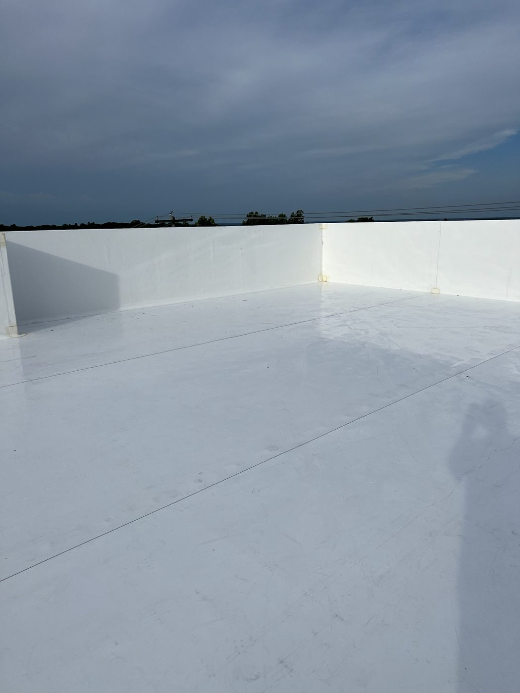 White TPO roofing installed