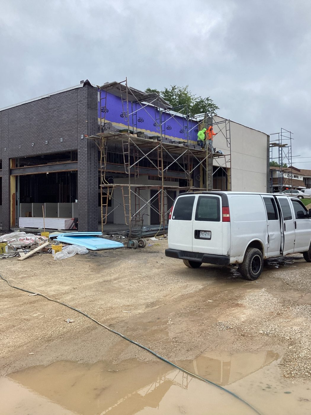 Exterior finish taking shape